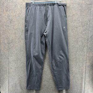 Mack Weldon Pants Mens 2XL Gray Knit Jogger Sweatpants Zip Pocket Lounge Casual